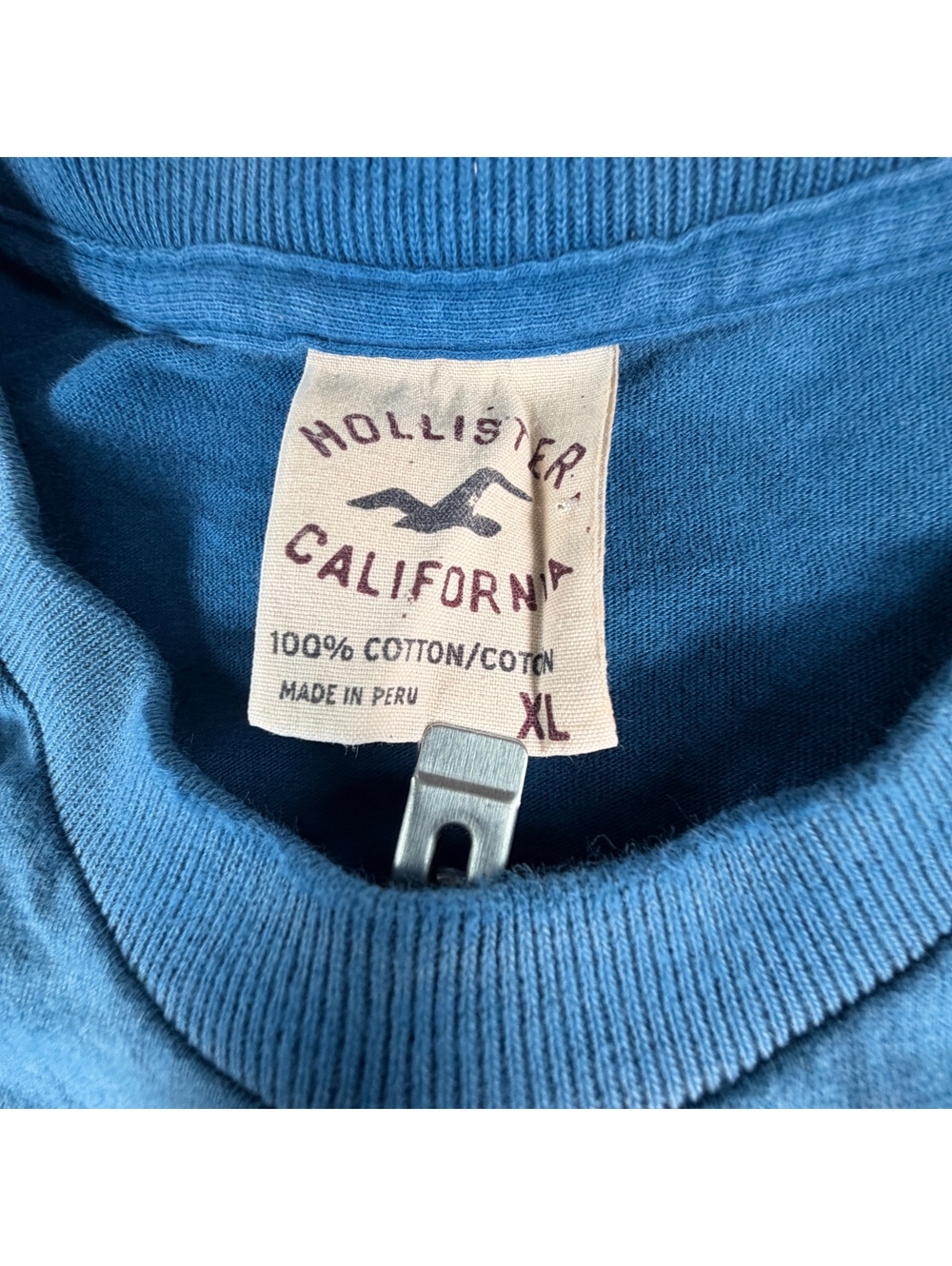 Hollister California T Shirt Mens XL Blue HCO Seagull Logo Paint Splatter Tee - Picture 3 of 6